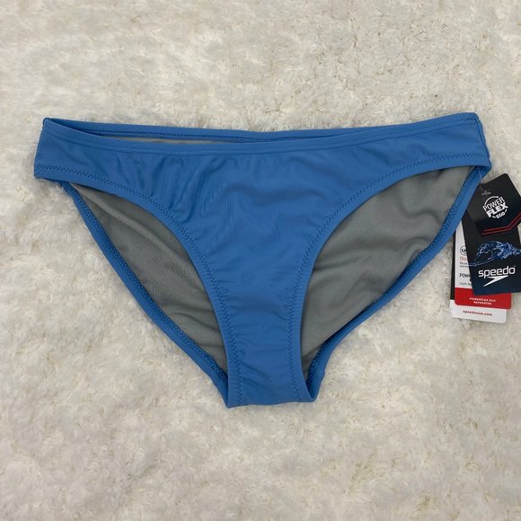 Speedo | Swim | Speedo Blue Bikini Bottom Power Flex Eco New | Poshmark